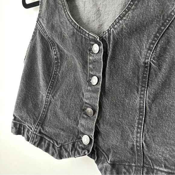 Ardene Charcoal Denim Vest - Picture 4 of 6